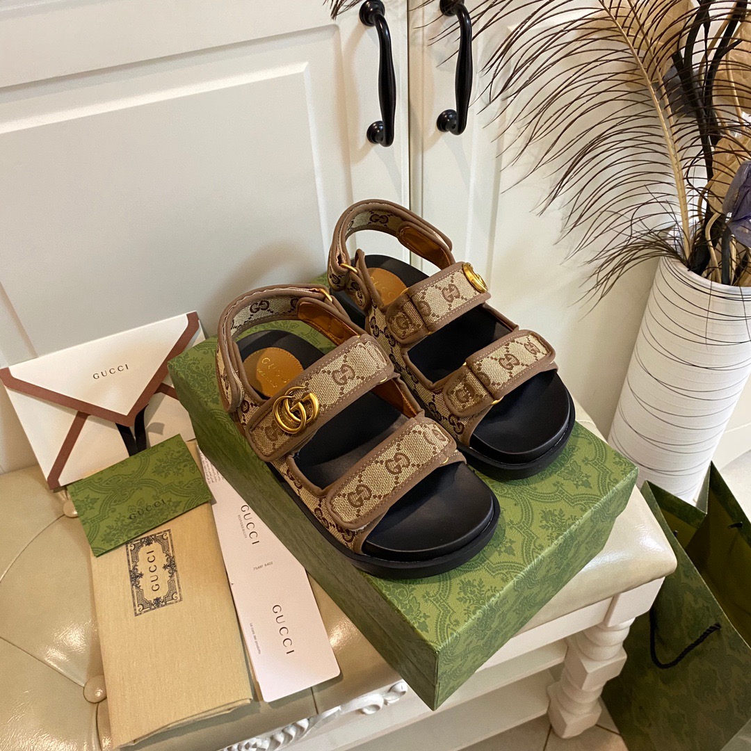 GUCCI hook and loop  sandals