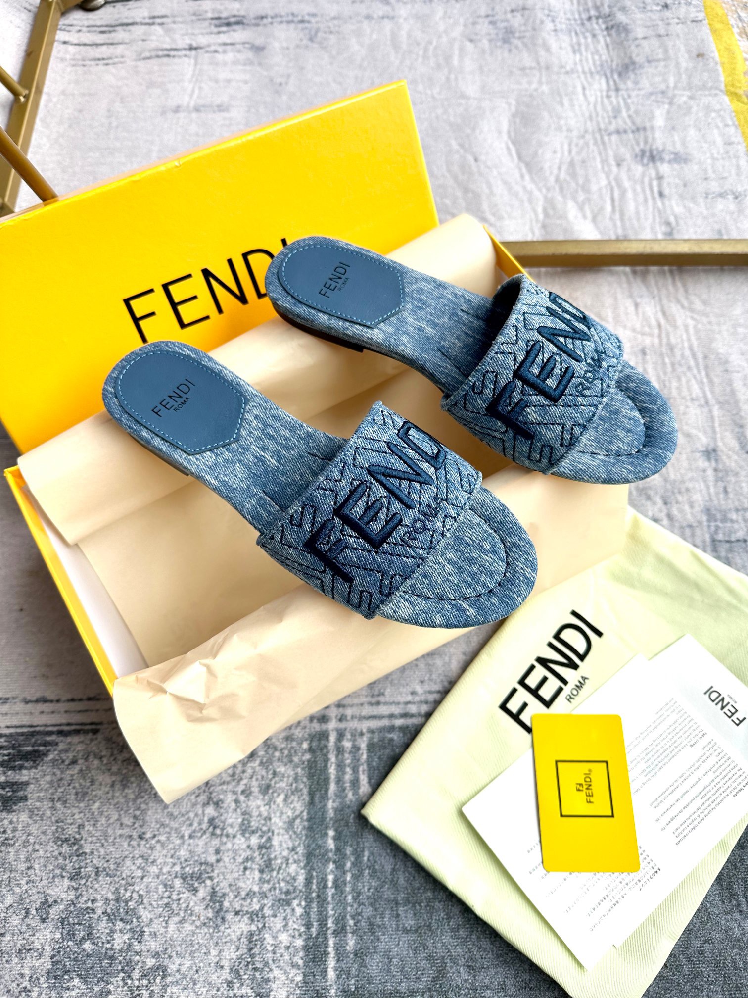 Fendi scuff slippers