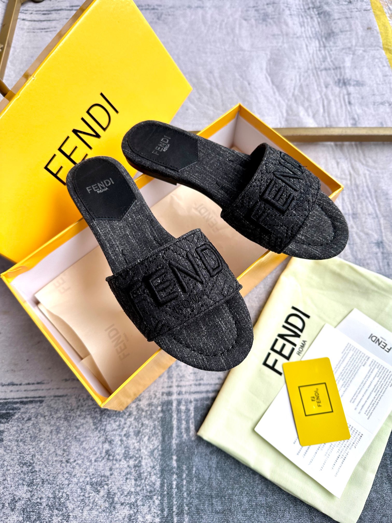 Fendi scuff slippers