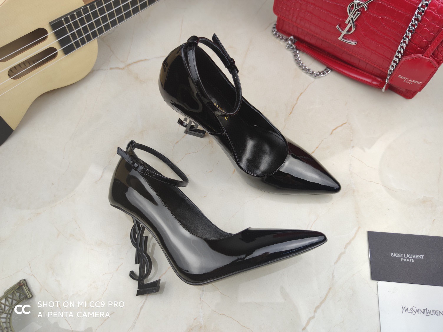 Saint Laurent Logo letter high-heeled shoes