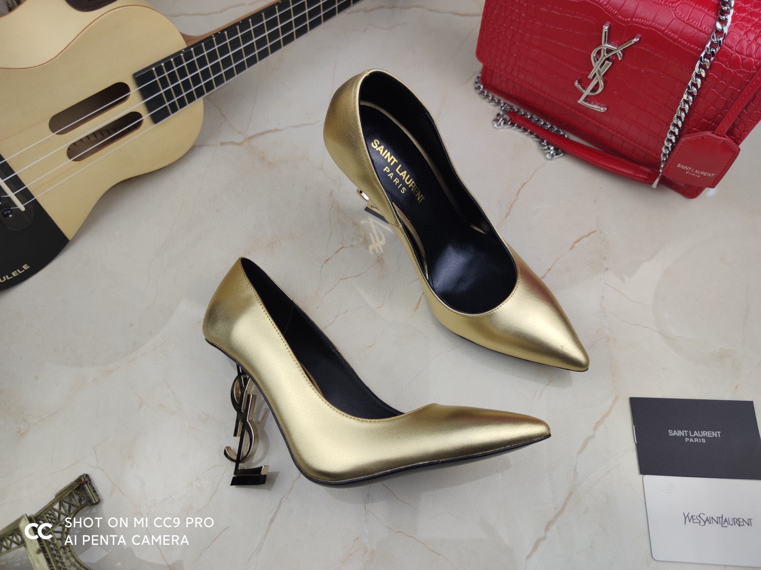 Saint Laurent Logo letter high-heeled shoes