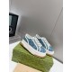 GUCCI  1977 Embroidered canvas platform casual shoes