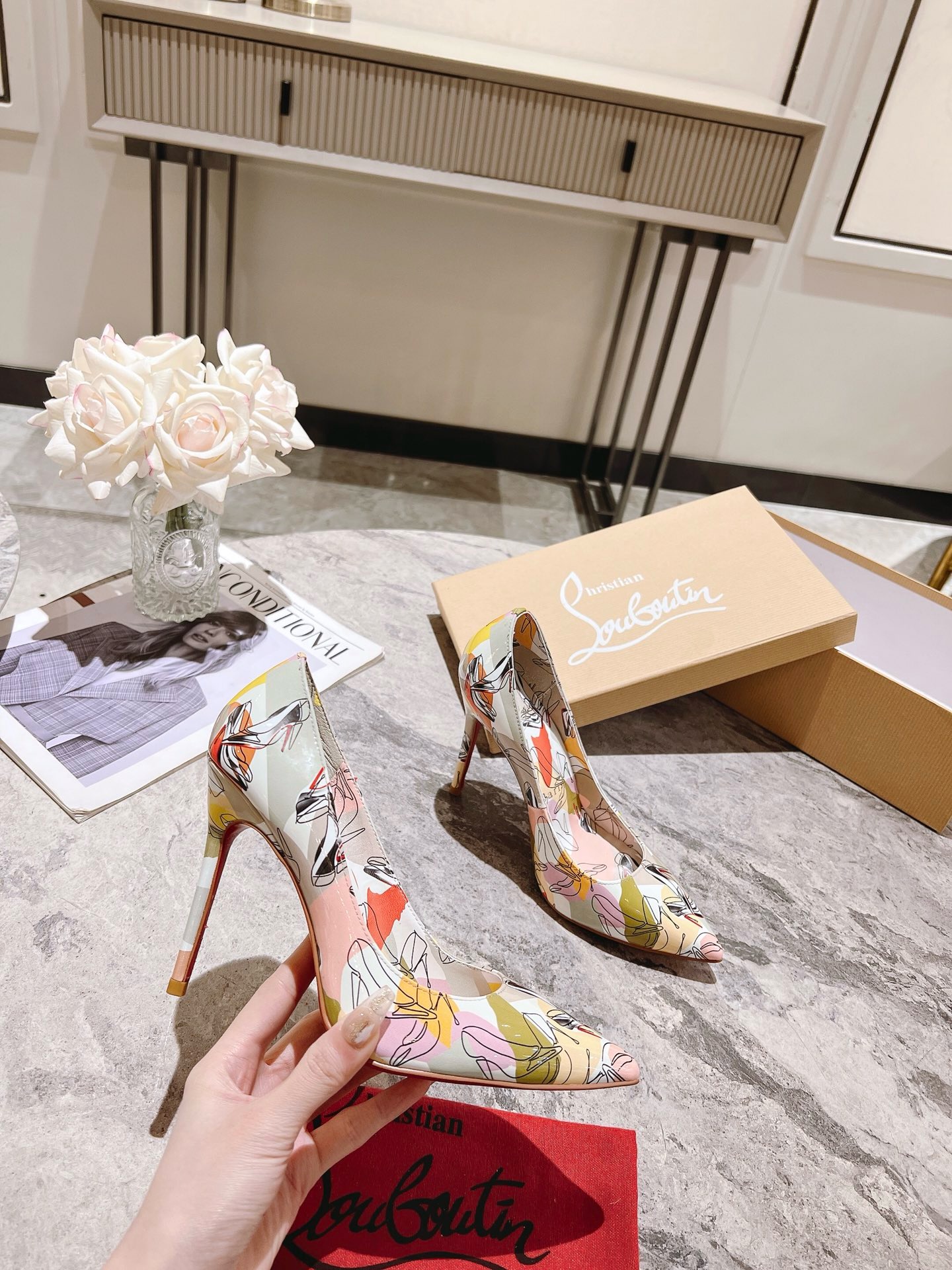 Christian Louboutin Printed high heels