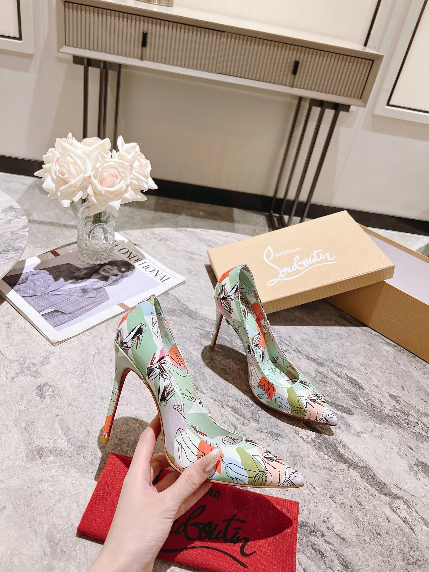 Christian Louboutin Printed high heels