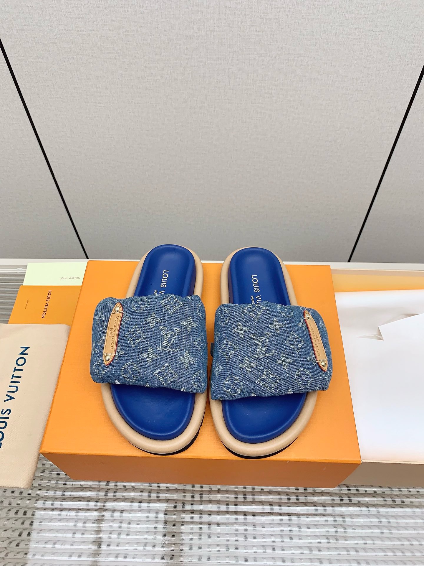 LV pool pillow comfort Flat sandals