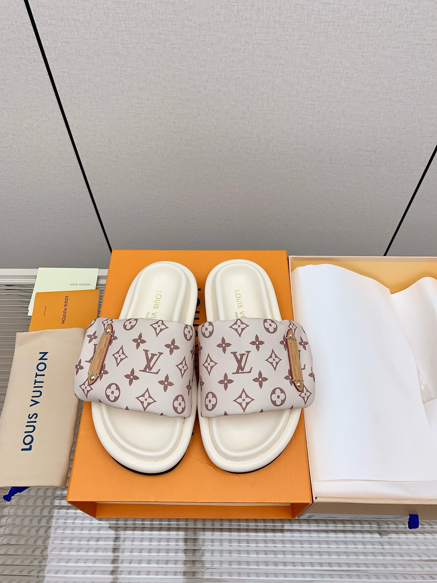 LV pool pillow comfort Flat sandals