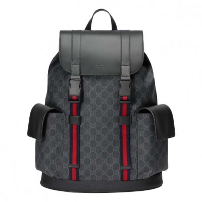 GUCCI GG BLACK BACKPACK 495563 K9R8X 1071 (42*34*16cm)