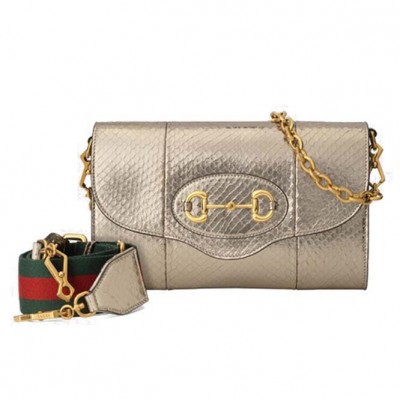 GUCCI HORSEBIT 1955 SMALL ANACONDA BAG ‎677286 L15CX 8890 （26*16*4cm）