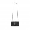 YSL ENVELOPE SMALL BAG IN MIX MATELASS&EACUTE; GRAIN DE POUDRE EMBOSSED LEATHER 600195BOW921000 (21*13*6cm)