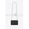 YSL ENVELOPE SMALL BAG IN MIX MATELASS&EACUTE; GRAIN DE POUDRE EMBOSSED LEATHER 600195BOW921000 (21*13*6cm)