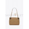 YSL NIKI MEDIUM CHAIN BAG IN RAFFIA AND LEATHER 633187GG66W7069 (28*20*8.5cm)