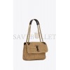 YSL NIKI MEDIUM CHAIN BAG IN RAFFIA AND LEATHER 633187GG66W7069 (28*20*8.5cm)