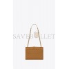 YSL ENVELOPE MEDIUM CHAIN BAG IN MIX MATELASS&EACUTE; GRAIN DE POUDRE EMBOSSED LEATHER 600185BOW912516 (24*17.5*6cm)