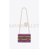 YSL KATE MEDIUM CHAIN BAG IN PATCHWORK CANVAS 364021FABCA8479 (24*14.5*5.5cm)