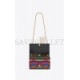 YSL KATE MEDIUM CHAIN BAG IN PATCHWORK CANVAS 364021FABCA8479 (24*14.5*5.5cm)