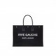 YSL RIVE GAUCHE TOTE BAG IN LINEN AND LEATHER 49929096N9E1070 (48*36*16cm)