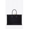 YSL RIVE GAUCHE TOTE BAG IN LINEN AND LEATHER 49929096N9E1070 (48*36*16cm)