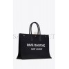 YSL RIVE GAUCHE TOTE BAG IN LINEN AND LEATHER 49929096N9E1070 (48*36*16cm)