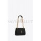 YSL JAMIE MEDIUM CHAIN BAG IN SATIN AND LEATHER 515821FAAUF1000 (25*15*7.5cm)