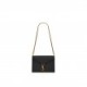 YSL CASSANDRA MEDIUM CHAIN BAG IN GRAIN DE POUDRE EMBOSSED LEATHER 532750BOW0W1000 (22*16.5*5.5cm)