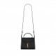 YSL CASSANDRA MINI TOP HANDLE BAG IN BOX SAINT LAURENT LEATHER (20*16*7.5cm)