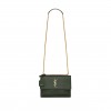 YSL SUNSET MEDIUM CHAIN BAG IN CROCODILE-EMBOSSED SHINY LEATHER 442906DND0J3144 (22*16*6.5cm)