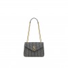 YSL LOULOU SMALL CHAIN BAG IN QUILTED STRIPED DENIM 494699FAA7G4165 (23*17*9cm)