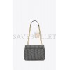 YSL LOULOU SMALL CHAIN BAG IN QUILTED STRIPED DENIM 494699FAA7G4165 (23*17*9cm)