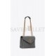 YSL LOULOU SMALL CHAIN BAG IN QUILTED STRIPED DENIM 494699FAA7G4165 (23*17*9cm)