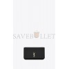 YSL CASSANDRE PHONE HOLDER WITH STRAP IN SMOOTH LEATHER 6350950U40J1000 (18*11*2.5cm)