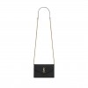 YSL CASSANDRE ENVELOPE CHAIN WALLET IN SMOOTH LEATHER 743050AAB4K1025 (19*12.5*3.5cm)