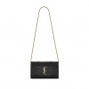 YSL CASSANDRE CHAIN WALLET IN CROCODILE-EMBOSSED SHINY LEATHER 747464DND1J1000 (22.5*14*4cm)