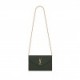 YSL CASSANDRE MATELASSÉ CHAIN WALLET IN GRAIN DE POUDRE EMBOSSED LEATHER 377828BOW013051 (22.5*14*4cm)