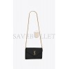 YSL CASSANDRE MATELASSÉ CHAIN WALLET IN GRAIN DE POUDRE EMBOSSED LEATHER 377828BOW011000 (22.5*14*4cm)