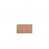 YSL CASSANDRE MATELASSÉ FRAGMENTS ZIPPED CARD CASE IN GRAIN DE POUDRE EMBOSSED LEATHER 607915BOW019830 (13*8*2cm)