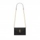 YSL CASSANDRE MATELASSÉ ENVELOPE CHAIN WALLET IN GRAIN DE POUDRE EMBOSSED LEATHER 742920BOW011000 (19*12.5*3.5cm)