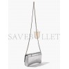 BALENCIAGA SILVER HOURGLASS CROCODILE-EFFECT LEATHER CROSS-BODY BAG  BALENCIAGA  MATCHESFASHION US (19*12*4.5cm)