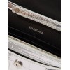 BALENCIAGA SILVER HOURGLASS CROCODILE-EFFECT LEATHER CROSS-BODY BAG  BALENCIAGA  MATCHESFASHION US (19*12*4.5cm)