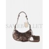 BALENCIAGA BROWN LE CAGOLE XS METALLIC-LEATHER SHOULDER BAG  BALENCIAGA  MATCHESFASHION US (26*13*5cm)