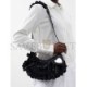 BALENCIAGA BLACK LE CAGOLE XS RUFFLED SPANDEX SHOULDER BAG  BALENCIAGA  MATCHESFASHION US (25.6*11.4*7.3cm)