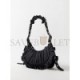 BALENCIAGA BLACK LE CAGOLE XS RUFFLED SPANDEX SHOULDER BAG  BALENCIAGA  MATCHESFASHION US (25.6*11.4*7.3cm)