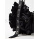 BALENCIAGA BLACK LE CAGOLE XS RUFFLED SPANDEX SHOULDER BAG  BALENCIAGA  MATCHESFASHION US (25.6*11.4*7.3cm)