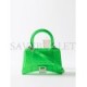 BALENCIAGA GREEN HOURGLASS XS CROCODILE-EFFECT LEATHER BAG  BALENCIAGA  MATCHESFASHION US (19*12.5*8cm)