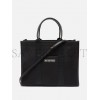 BALENCIAGA BLACK NEO NAVY M LEATHER-TRIMMED CANVAS TOTE BAG  BALENCIAGA  MATCHESFASHION US (34.5*25.9*12.9cm)