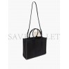 BALENCIAGA BLACK NEO NAVY M LEATHER-TRIMMED CANVAS TOTE BAG  BALENCIAGA  MATCHESFASHION US (34.5*25.9*12.9cm)