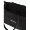 BALENCIAGA BLACK NEO NAVY M LEATHER-TRIMMED CANVAS TOTE BAG  BALENCIAGA  MATCHESFASHION US (34.5*25.9*12.9cm)