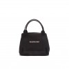 BALENCIAGA BLACK CABAS S LOGO-PRINT LEATHER-TRIM CANVAS TOTE BAG  BALENCIAGA  MATCHESFASHION US (35*25*19cm)