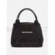 BALENCIAGA BLACK CABAS S LOGO-PRINT LEATHER-TRIM CANVAS TOTE BAG  BALENCIAGA  MATCHESFASHION US (35*25*19cm)