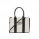 BALENCIAGA WHITE NEO NAVY S LEATHER-TRIMMED CANVAS TOTE BAG  BALENCIAGA  MATCHESFASHION US (28.4*20.8*11.4cm)