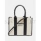 BALENCIAGA WHITE NEO NAVY S LEATHER-TRIMMED CANVAS TOTE BAG  BALENCIAGA  MATCHESFASHION US (28.4*20.8*11.4cm)